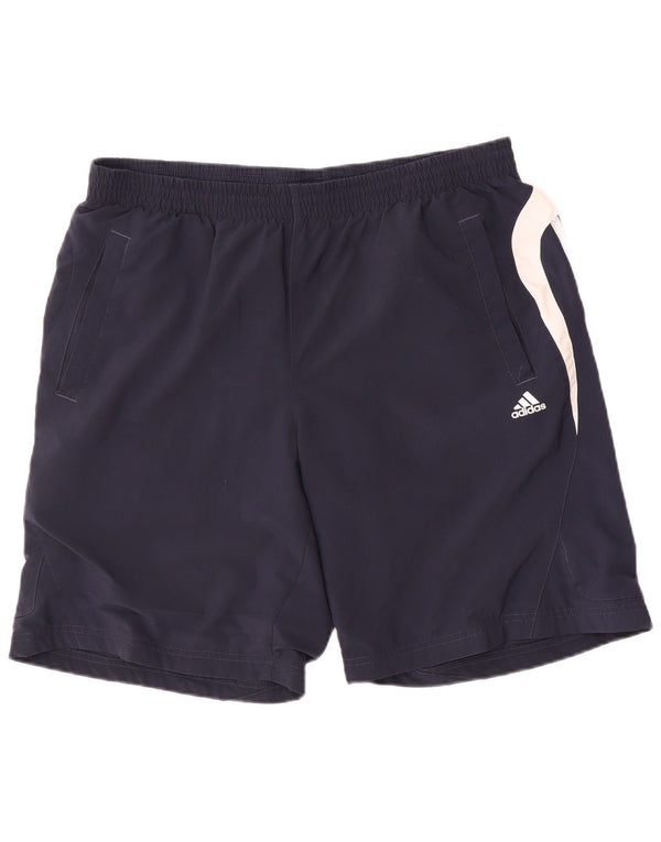 Adidas Mens Climalite Sport Shorts Grande Azul Marino Colorblock Poliéster