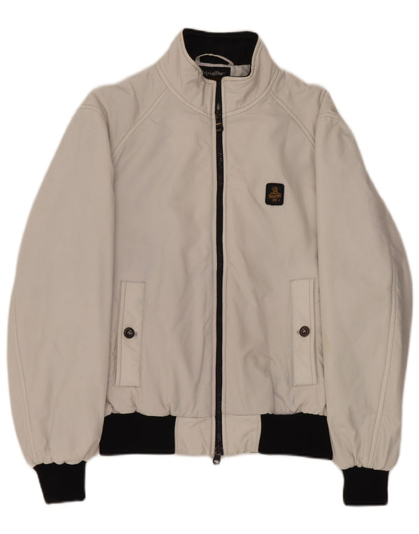 Refrigiwear Chaqueta bomber para hombre UK 38 Medium Off White Poliamida con bloques de color