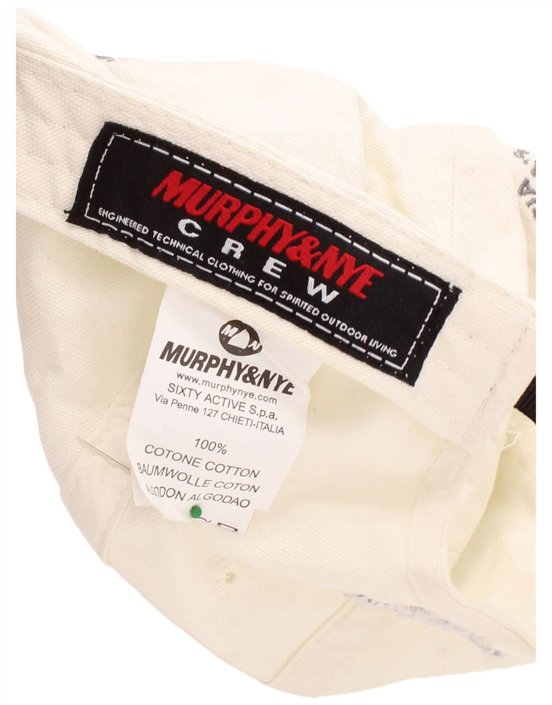 Murphy & Nye Gorra de béisbol gráfica para hombre Talla única Algodón blanco
