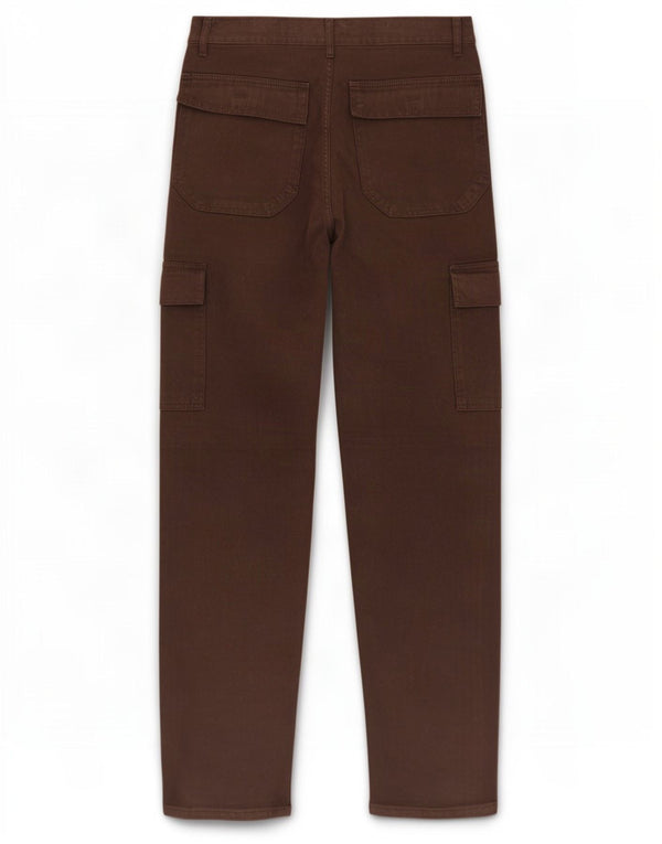 Pantalones cargo rectos vintage para hombre W32 L32 Algodón marrón
