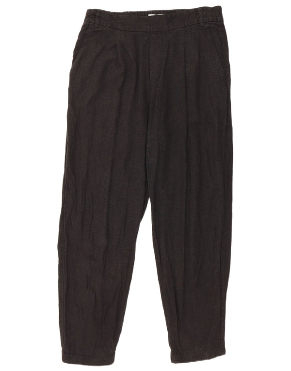 Marks & Spencer Pantalones chinos cónicos para mujer UK 12 Medium W30 L26 Negro