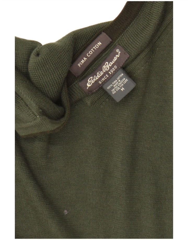 Eddie Bauer Jersey con Cuello en V para Hombre de algodón Caqui Medio