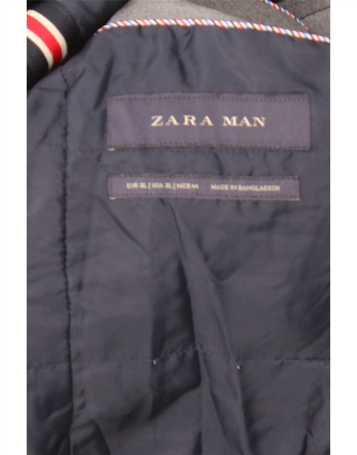Abrigo ZARA Hombre ES 42 XL Gris