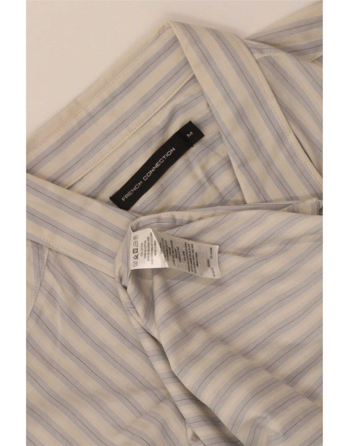 Camisa de hombre French Connection de algodón a rayas blancas medianas