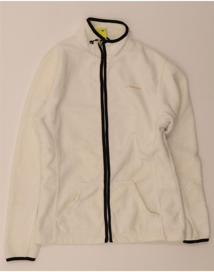 Diadora Chaqueta Polar Mujer UK 44 Mediana Blanco