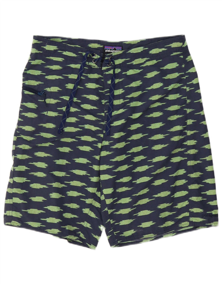 Patagonia Hombre Bañador con estampado abstracto Bañador grande Poliéster azul marino