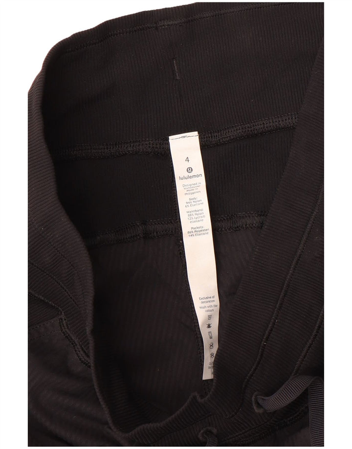 Lululemon Pantalones de chándal para mujer Joggers US 4 Small Black Nylon