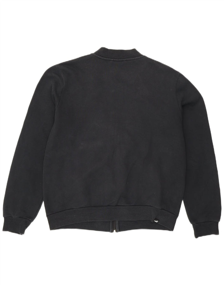 Puma Mens Graphic Chándal Top Chaqueta Pequeña Negro