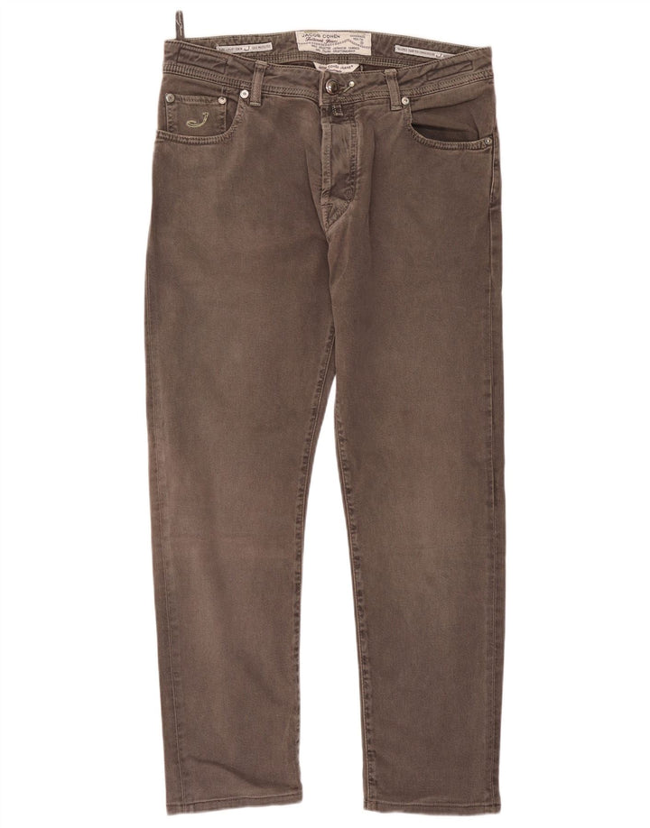 Jacob Cohen Vaqueros ajustados para hombre W36 L30 Algodón gris