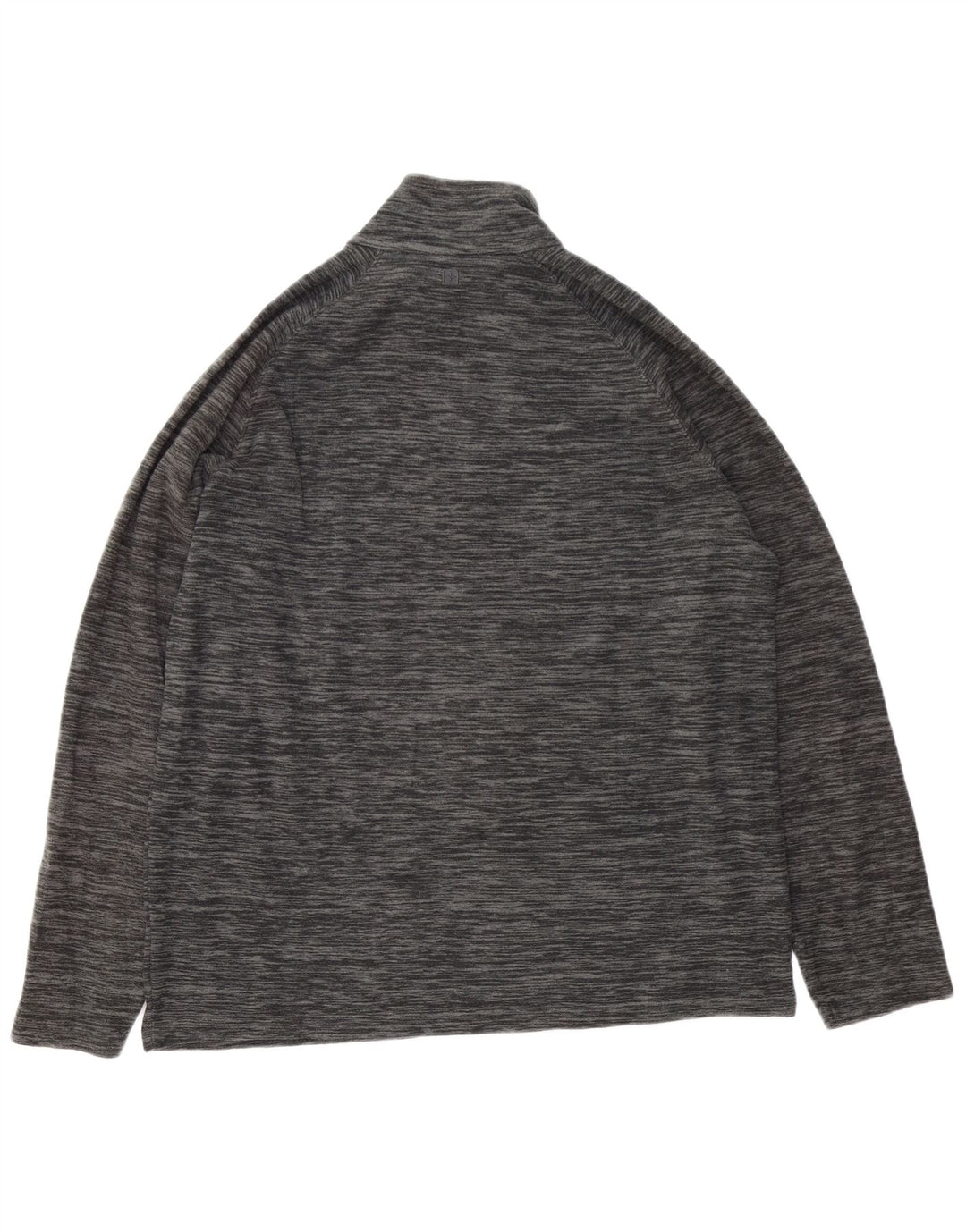 MOUNTAIN WAREHOUSE Jersey de forro polar con cuello y cremallera para hombre grande gris a rayas