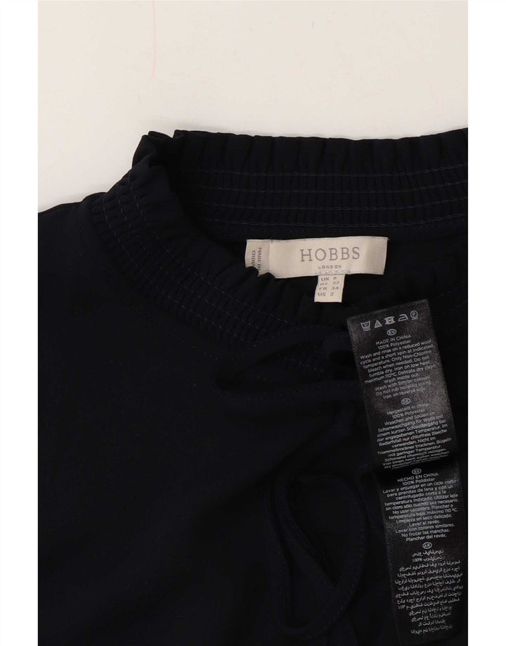 Hobbs Blusa sin mangas con lazo frontal para mujer UK 8 Small Poliéster azul marino
