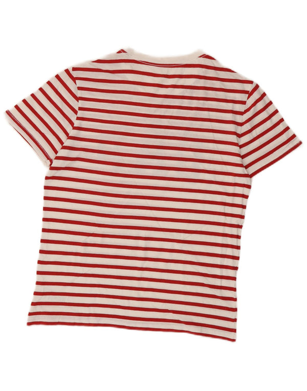 Gap Camiseta gráfica para mujer Top UK 44 Algodón a rayas rojas medianas