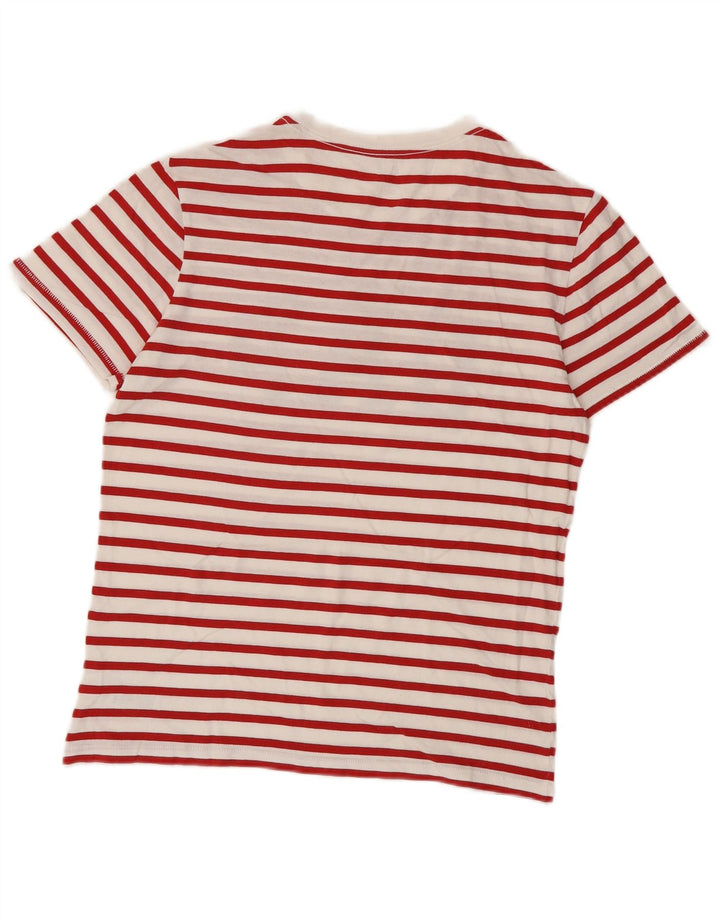 Gap Camiseta gráfica para mujer Top UK 44 Algodón a rayas rojas medianas