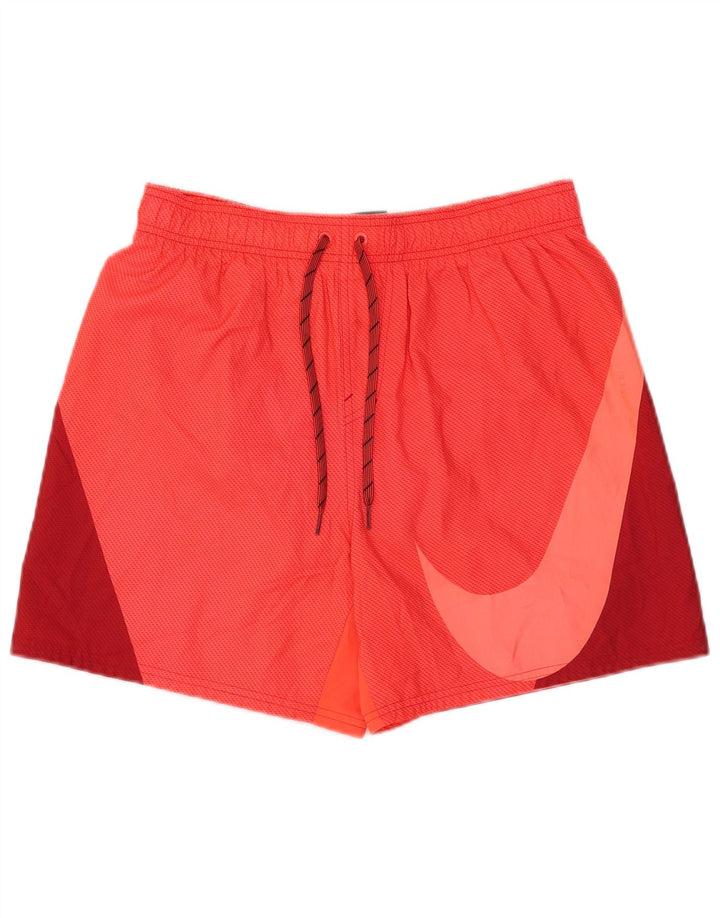 Nike - Bañador con estampado gráfico para hombre, color rojo medio, poliéster color block
