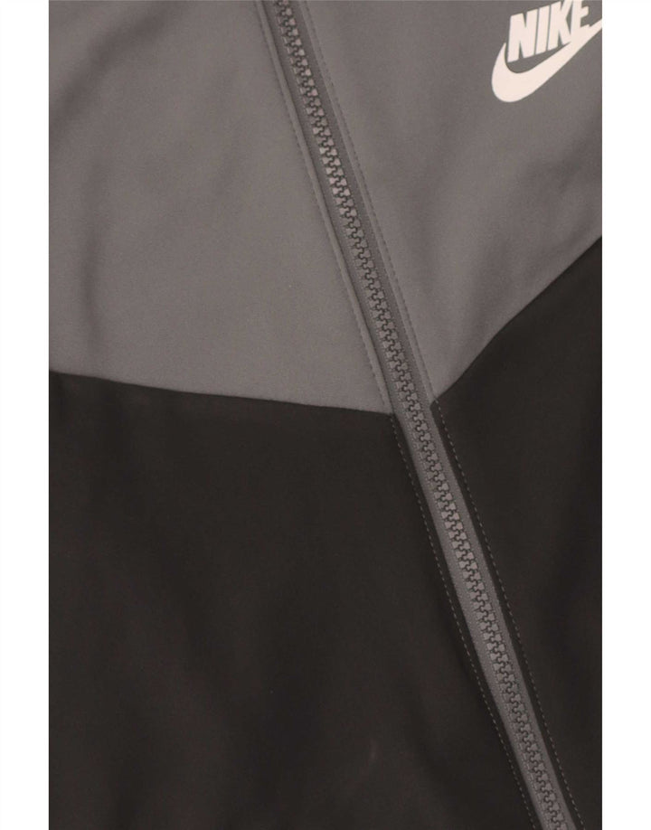 Nike - Chaqueta de chándal con gráfico para niños, 10-11 años, color gris medio
