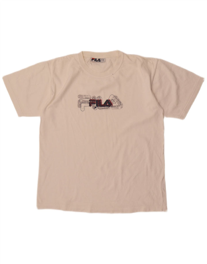 Fila Hombre Camiseta Gráfica Top Medium Blanco