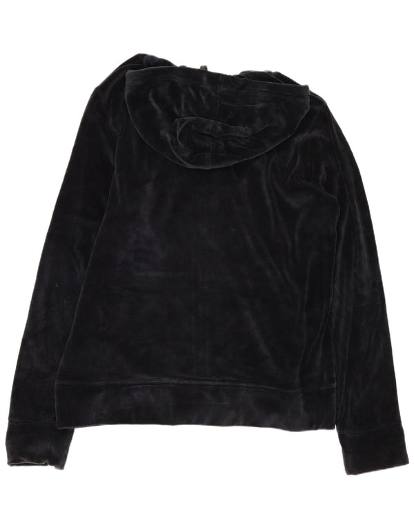 True Religion Sudadera con capucha y cremallera para mujer UK 40 XL Algodón negro