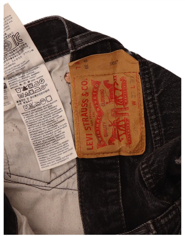 Levi's Vaqueros rectos 501 para hombre W33 L30 Algodón negro