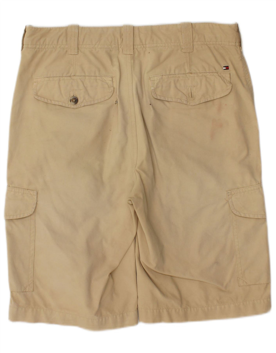 Tommy Hilfiger Shorts Cargo Hombre W30 Algodón Caqui Medio