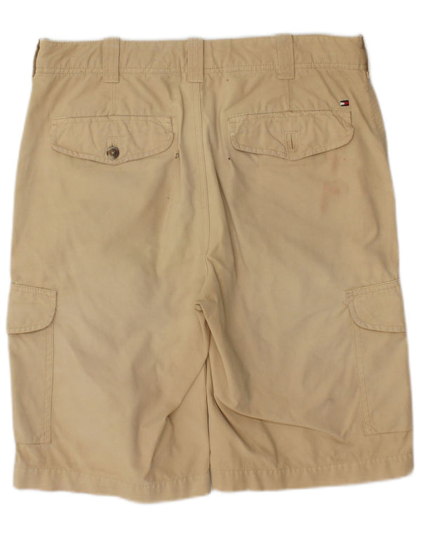 Tommy Hilfiger Shorts Cargo Hombre W30 Algodón Caqui Medio