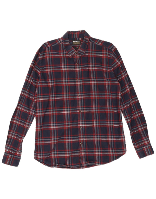 Barbour Camisa De Franela Slim Fit De Algodón A Cuadros Azul Marino Grande