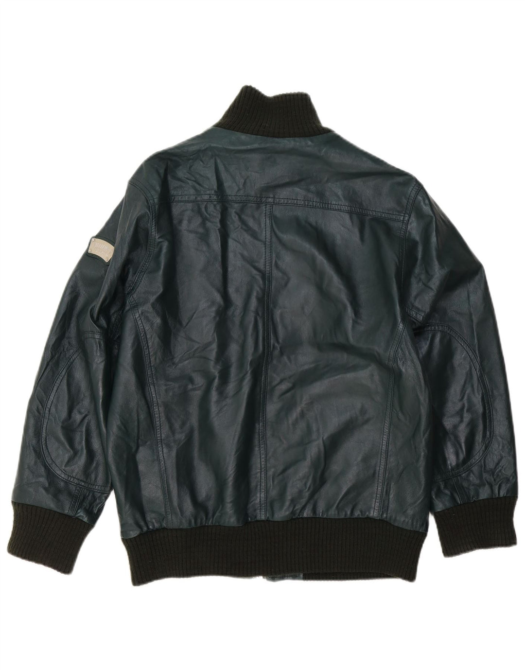 Williams Wilson Chaqueta de cuero para hombre Reino Unido 40 Cuero verde grande
