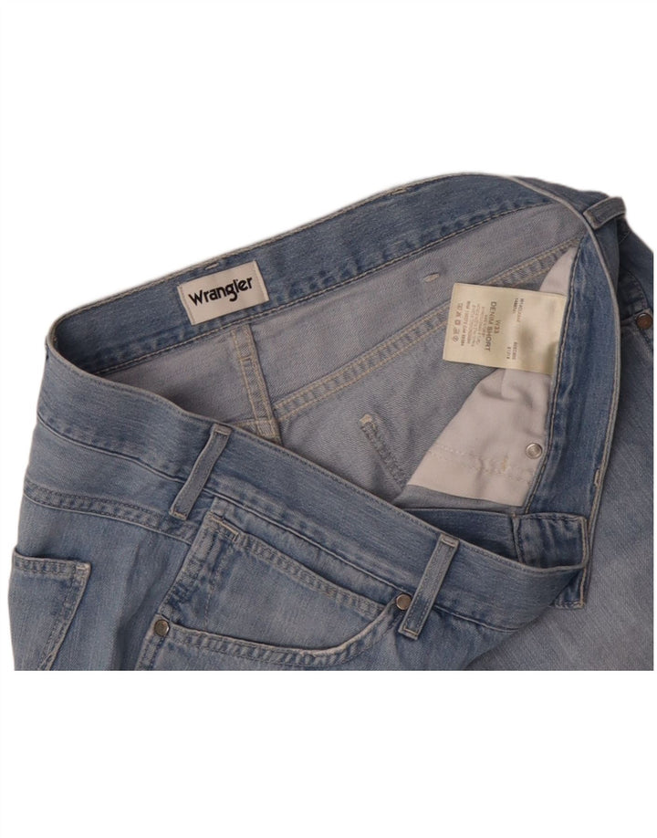 WRANGLER Shorts vaqueros para hombre W33 Algodón azul medio