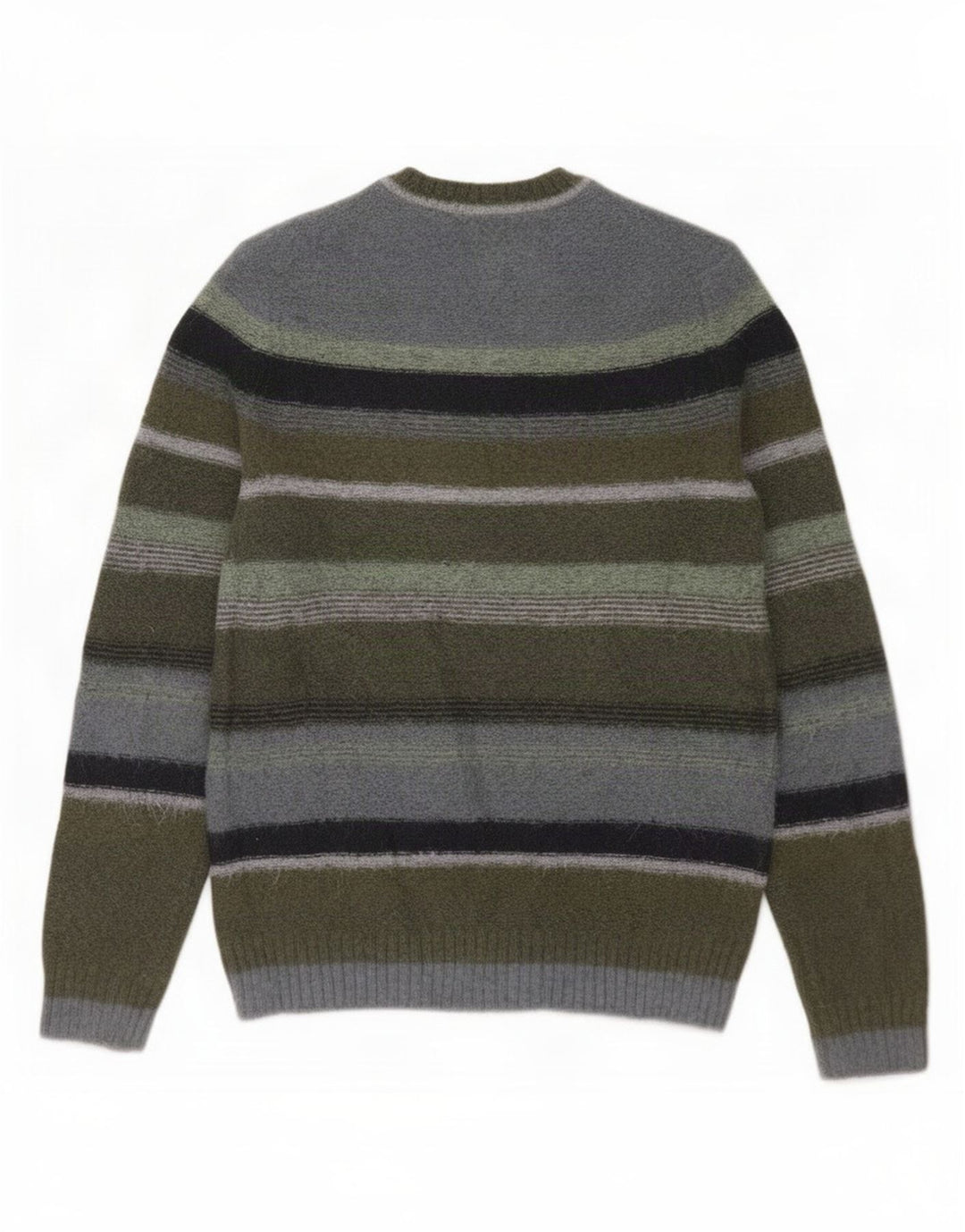 Marks & Spencer Suéter con Cuello Redondo para Hombre Rayas Caqui Medianas