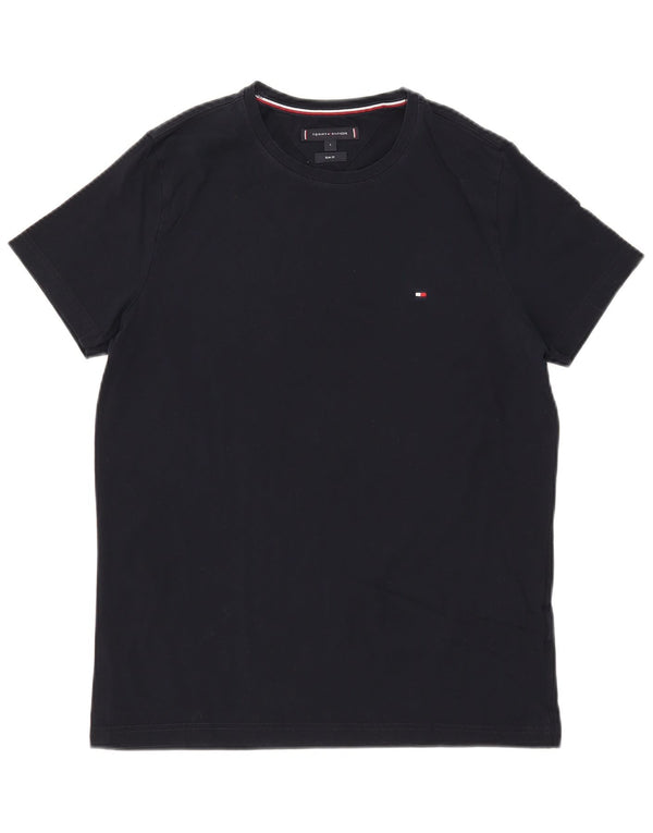 Tommy Hilfiger Camiseta Slim Fit para Hombre Top Grande Azul Marino