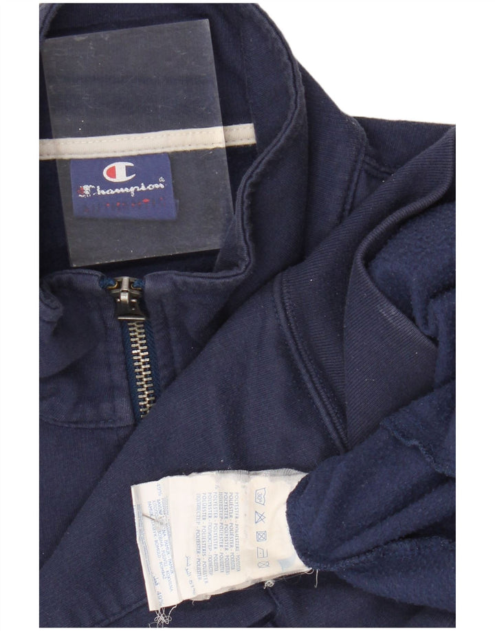 CHAMPION Sudadera con cuello y cremallera para hombre Jersey Pequeño Poliéster azul marino