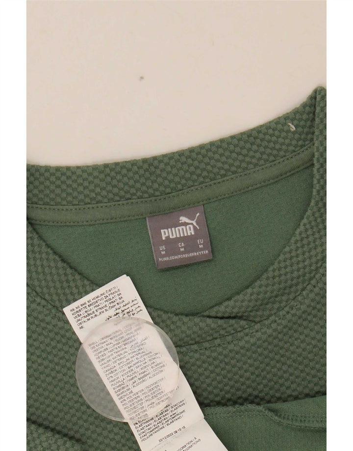 Puma Camiseta para mujer Top UK 12 Algodón verde medio