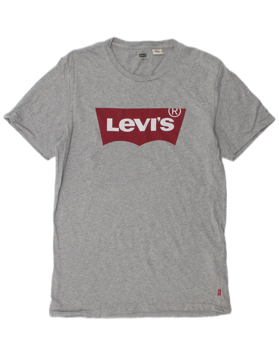 LEVI'S Camiseta gráfica para hombre Top Small Grey Cotton