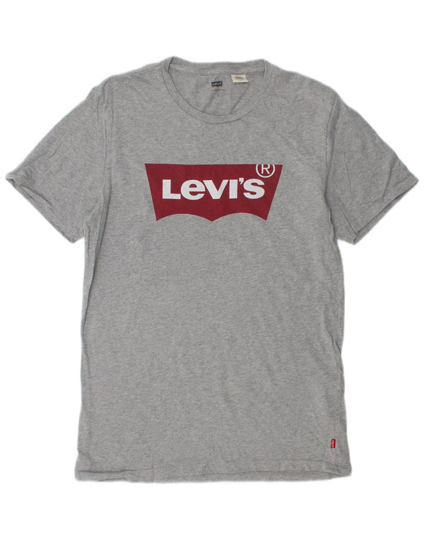 LEVI'S Camiseta gráfica para hombre Top Small Grey Cotton