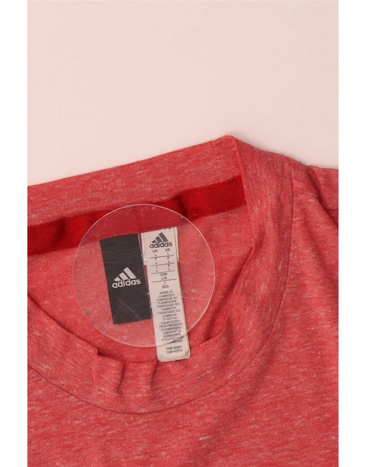 Adidas Hombre Camiseta Top Grande Rosa Moteado Poliéster