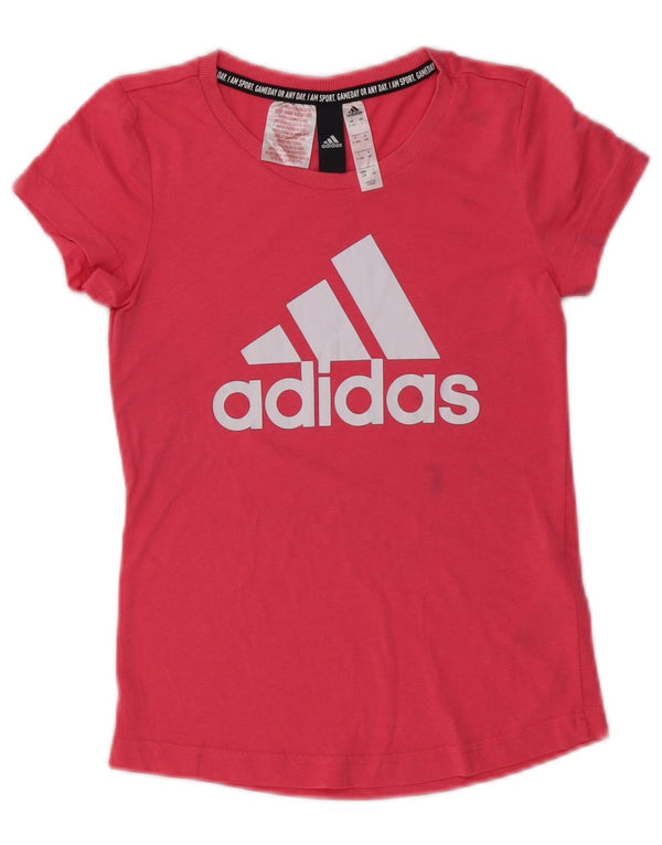 Adidas Camiseta gráfica para niña 9-10 años Rosa Algodón