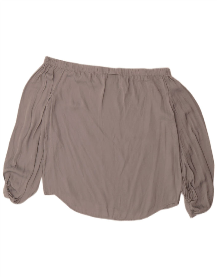 Mossimo Top con hombros descubiertos para mujer UK 44 Poliéster gris medio