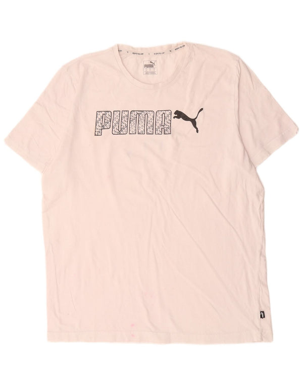 Puma Camiseta gráfica para hombre Top XL Blanco