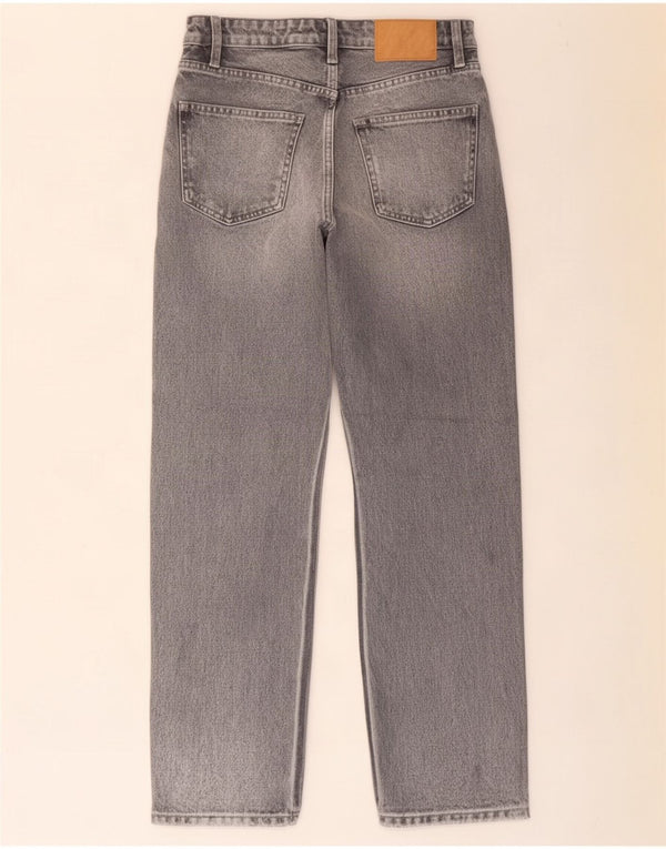 Zara Vaqueros Rectos Mujer EU 34 2XS W22 L29 Algodón Gris
