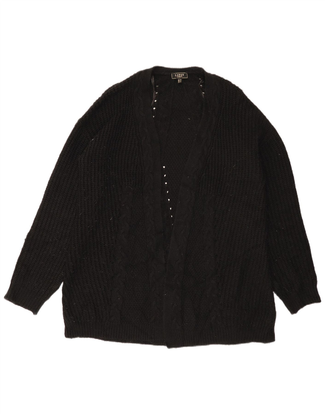 Lipsy Cárdigan largo abierto para mujer, talla 42, talla M, color negro