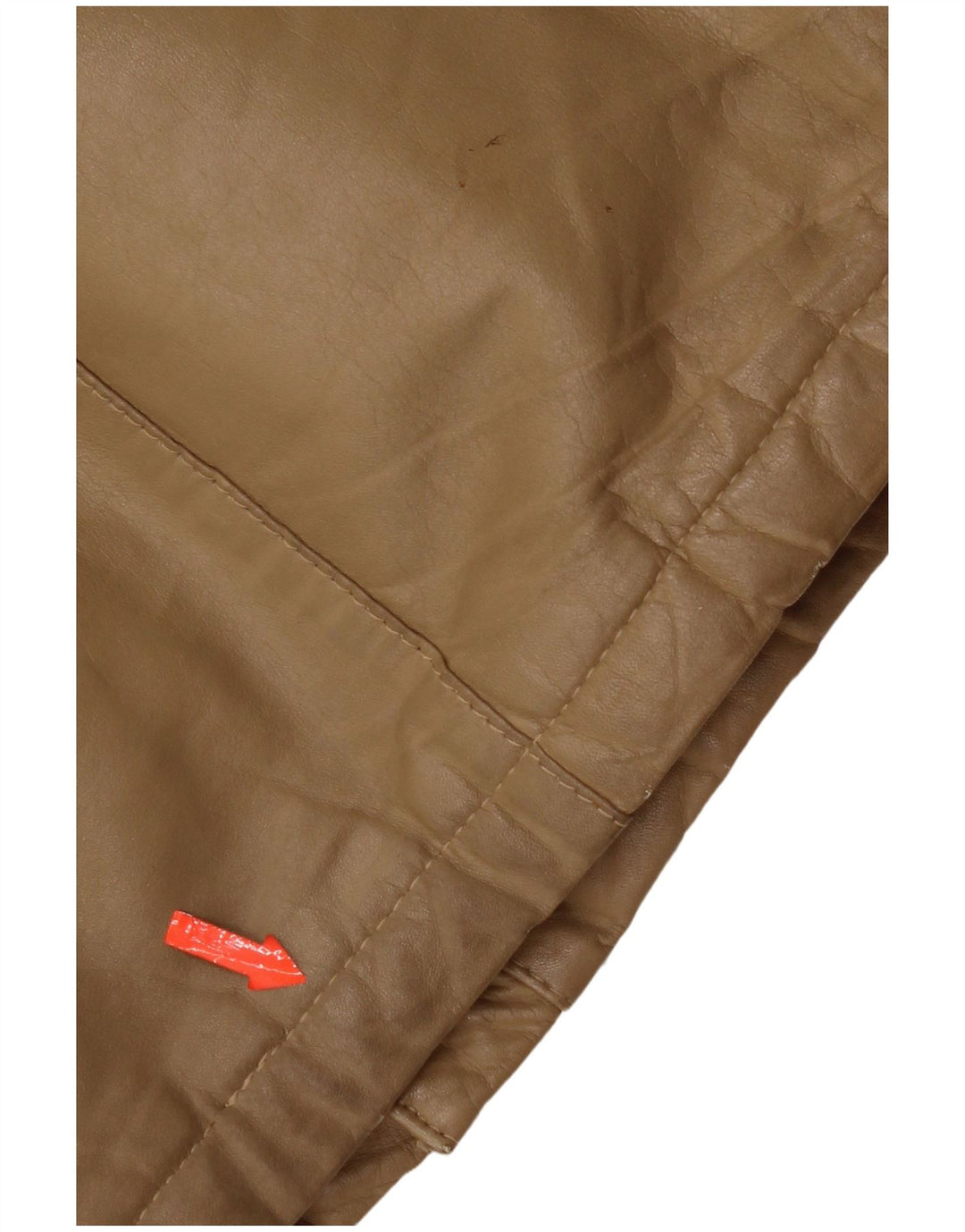 Chaqueta de cuero vintage para hombre IT 48 Cuero beige medio