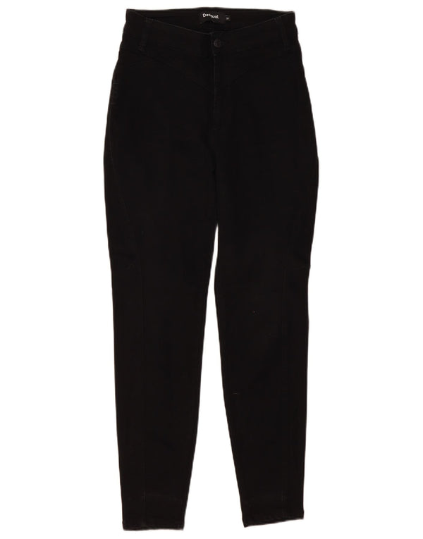 Vaqueros pitillo de talle alto para mujer Desigual EU 38 Medium W26 L27 Negro