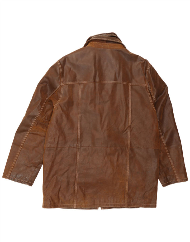 Rino & Pelle Chaqueta de cuero para hombre IT 54 2XL Cuero marrón