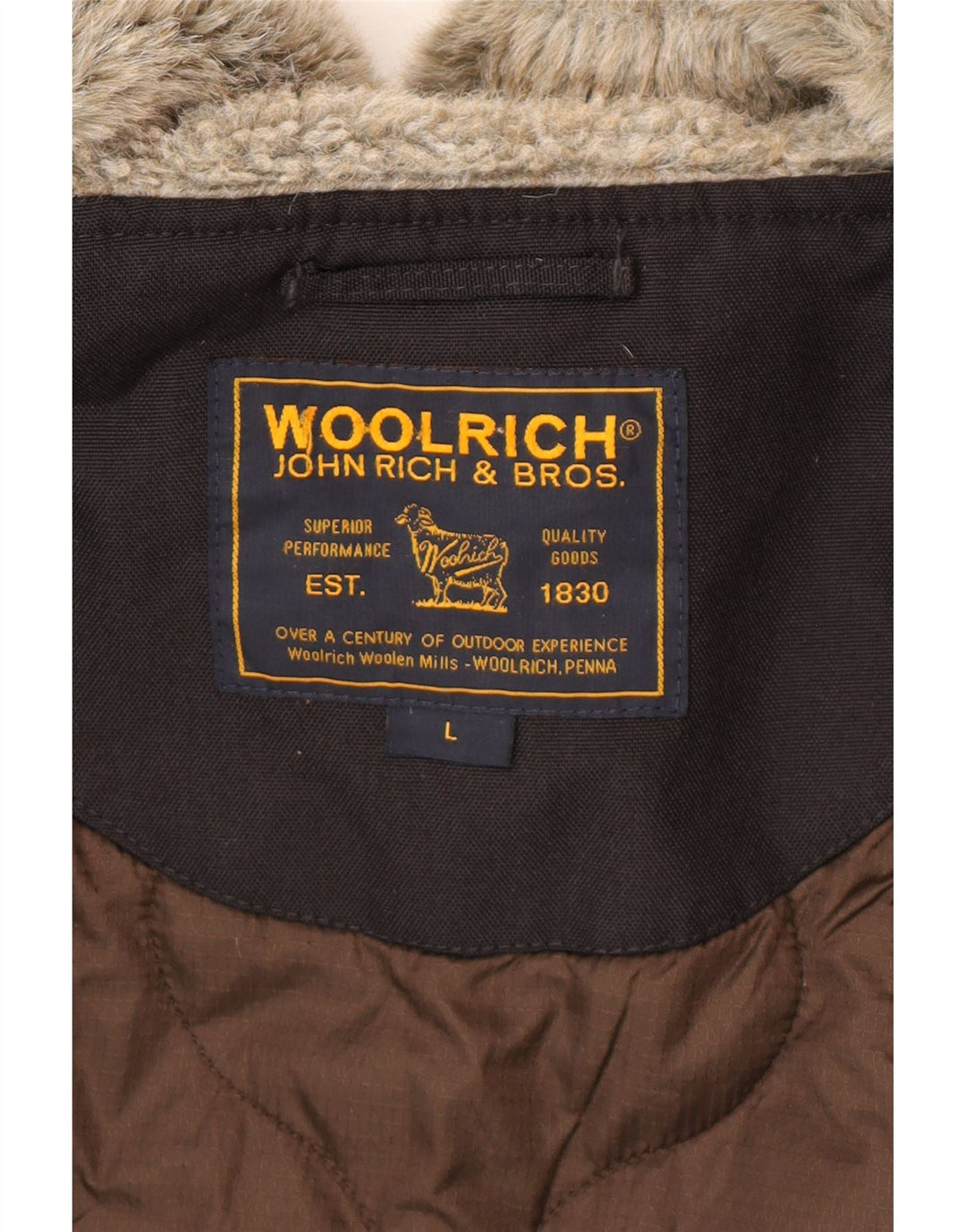 Woolrich Chaqueta cortavientos con capucha para hombre UK 40 Large Black