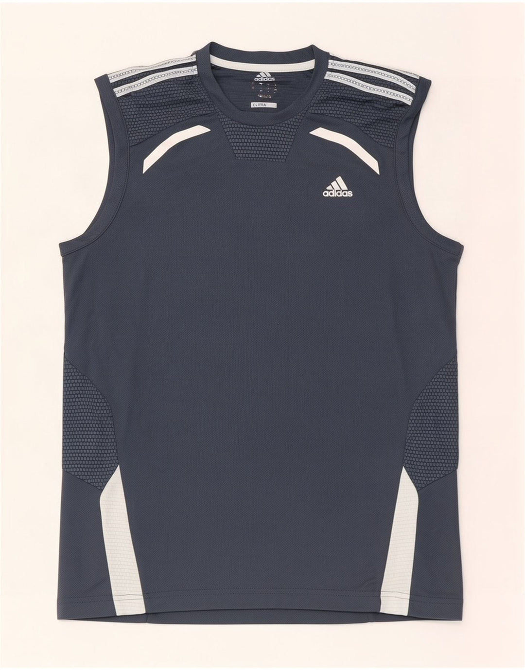 Adidas Mens Clima 365 Chaleco Top Pequeño Gris Colorblock Poliéster