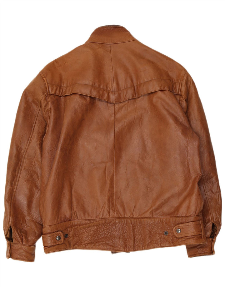 Vintage chaqueta de cuero para hombre EU 52 marrón grande