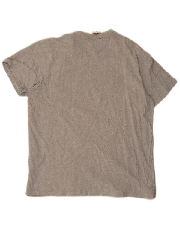 Tommy Hilfiger Camiseta gráfica para hombre Top XL Gris Algodón