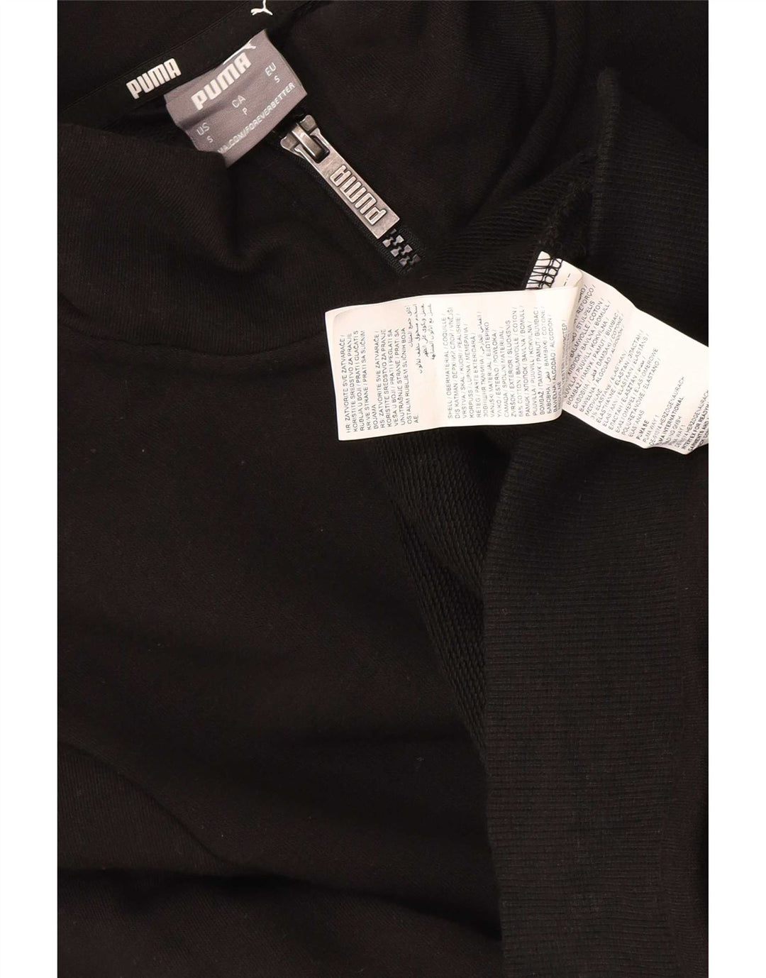 Puma Mens Chándal Top Chaqueta Pequeña Algodón Negro