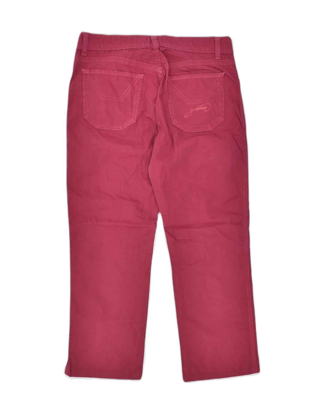 JECKERSON Womens Capri Jeans W30 L25 Maroon Cotton | Vintage | Thrift | Second-Hand | Used Clothing | Messina Hembry 