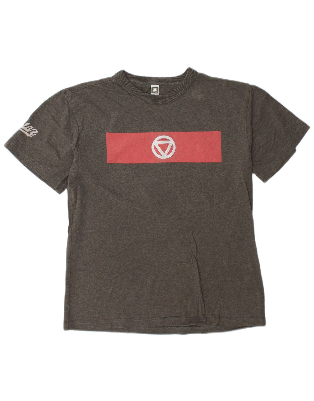 G-Star Raw Camiseta gráfica para hombre Top grande de algodón gris