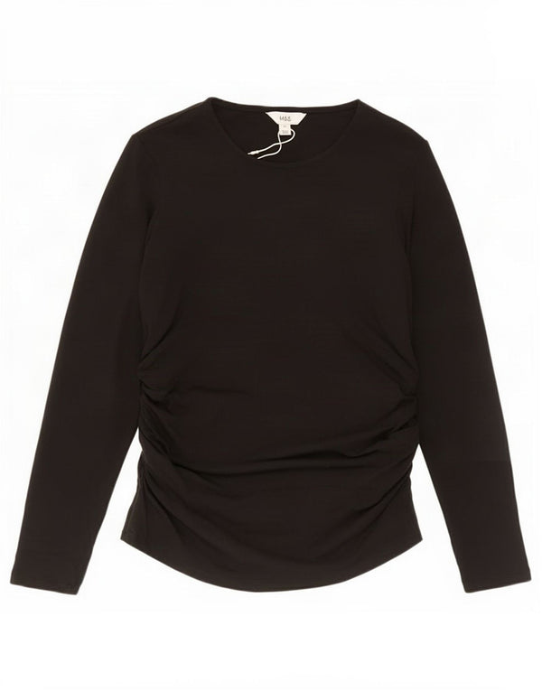 Marks & Spencer Top para mujer de manga larga UK 46 Grande Acrílico negro